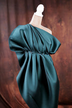 Hunter Green Mikado Satin Fabric | Structured Polyester, 58/60" Wide