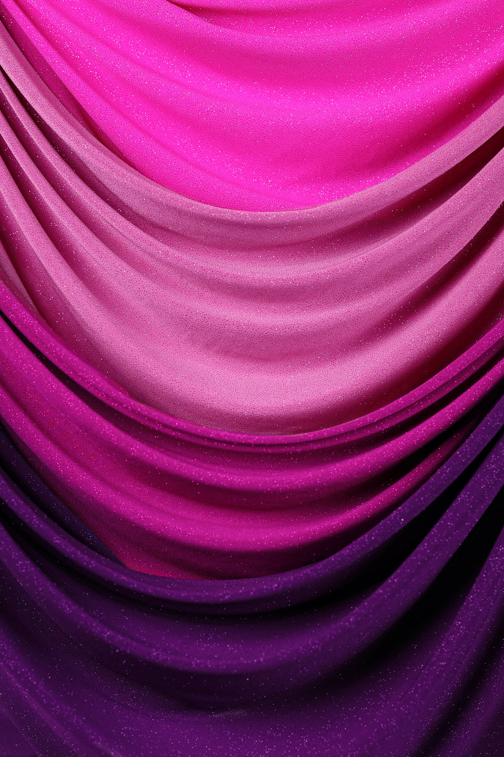 Purple-Fuchsia Glitter Knit Fabric, 4-Way Stretch Dancewear Costume Fashion