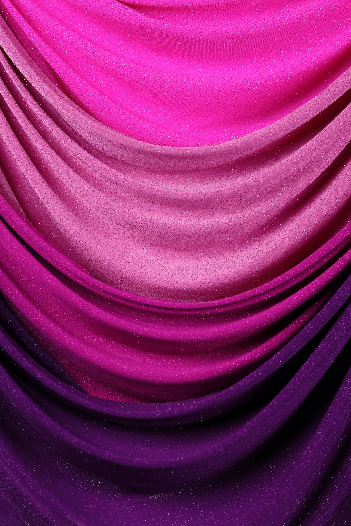 Purple-Fuchsia Glitter Knit Fabric, 4-Way Stretch Dancewear Costume Fashion
