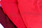 Red-Burgundy Glitter Knit Fabric, 4-Way Stretch Dancewear Costume Fashion