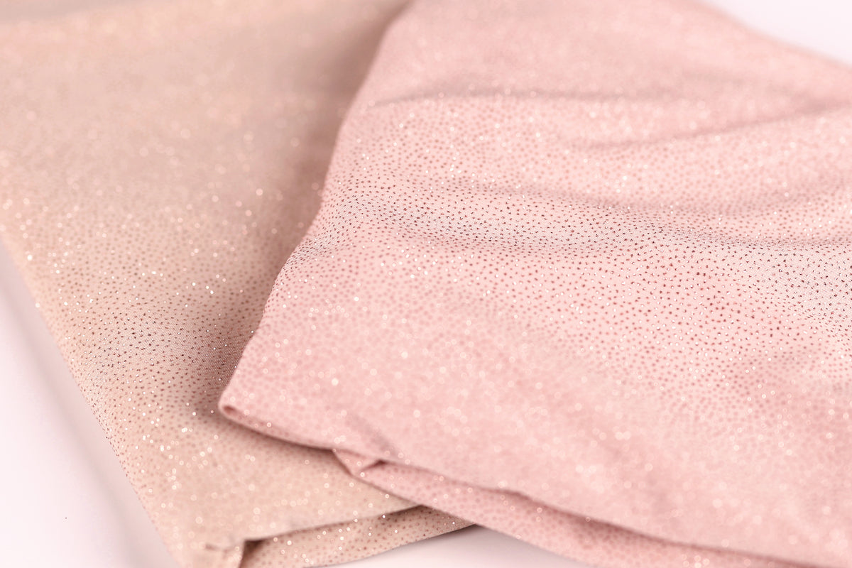Beige-Nude Glitter Knit Fabric, 4-Way Stretch Dancewear Costume Fashion