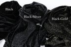 Glitter Velvet Stretch Fabric by Yard, 4-Way Stretch for Dance Costumes Eveningwear