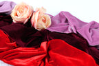 Glitter Stretch Velvet Fabric by Yard, Burgundy, Red, Spandex Costumes Dresses