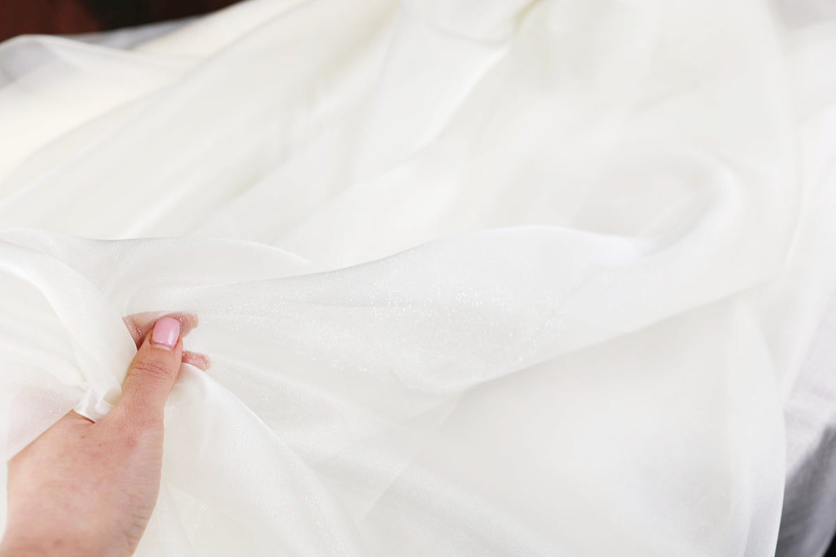 Crystal Organza Fabric by the Yard for Dress & Sewing-  47 Colors
