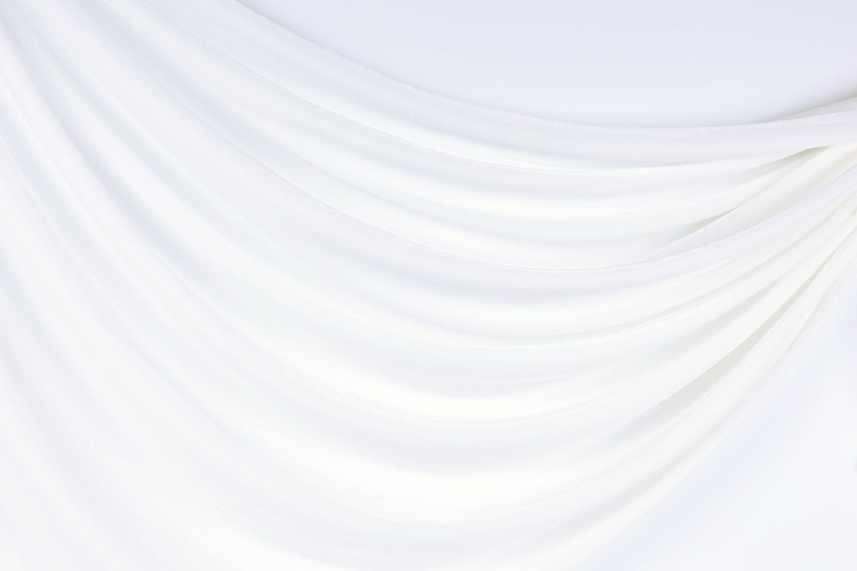 Beige & Off White Stretch Velvet Fabric by the Yard for Bridal, Dresses and Costumes