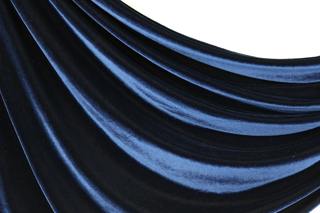 Beige & Off White Stretch Velvet Fabric by the Yard for Bridal, Dresses and Costumes
