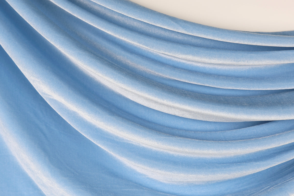 Beige & Off White Stretch Velvet Fabric by the Yard for Bridal, Dresses and Costumes