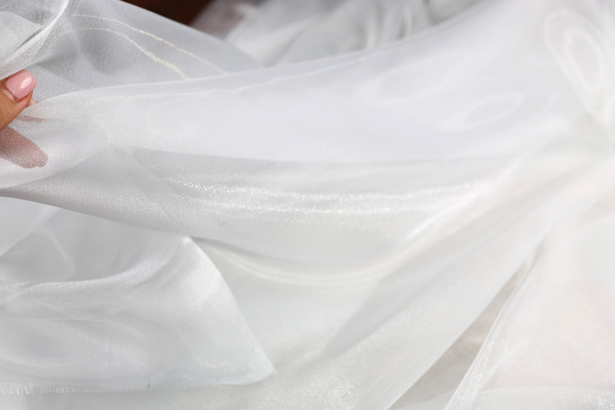 Crystal Organza Fabric by the Yard for Dress & Sewing-  47 Colors