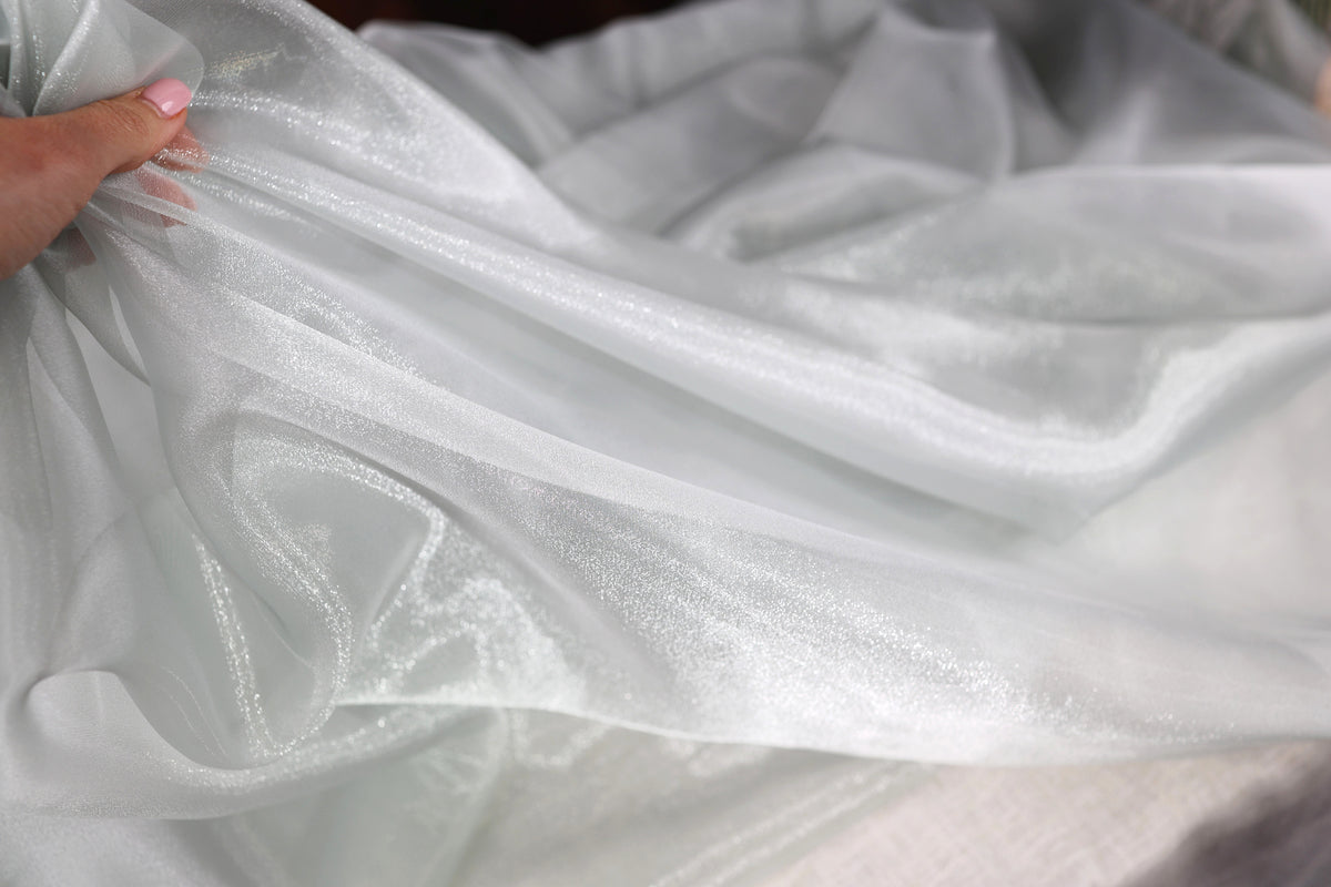 Crystal Organza Fabric by the Yard for Dress & Sewing-  47 Colors