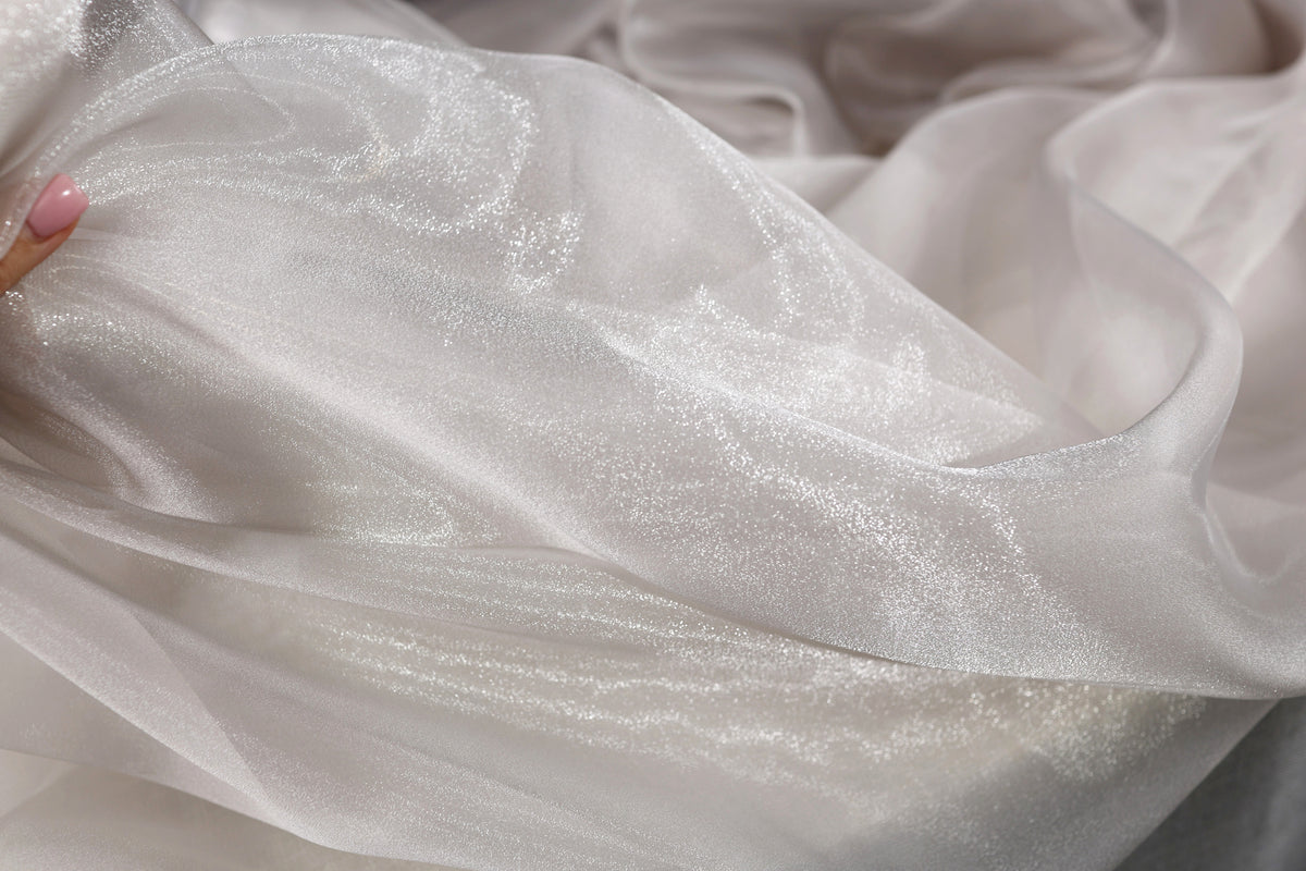 Crystal Organza Fabric by the Yard for Dress & Sewing-  47 Colors