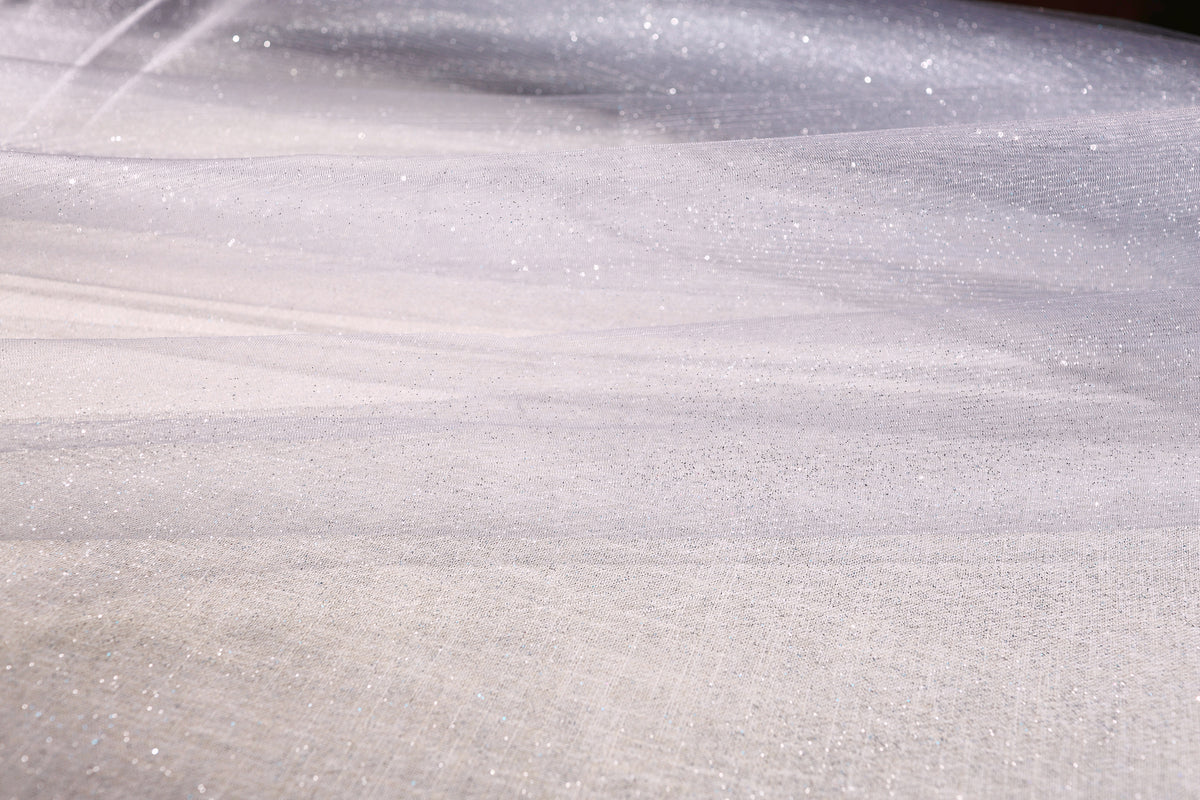 Glitter Tulle Fabric Swatches: 20 Colors, Sparkle Mesh, Semi-Soft Fabric Color Preview