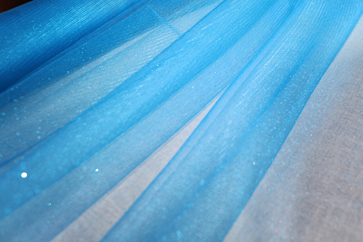 Glitter Tulle Fabric Swatches: 20 Colors, Sparkle Mesh, Semi-Soft Fabric Color Preview