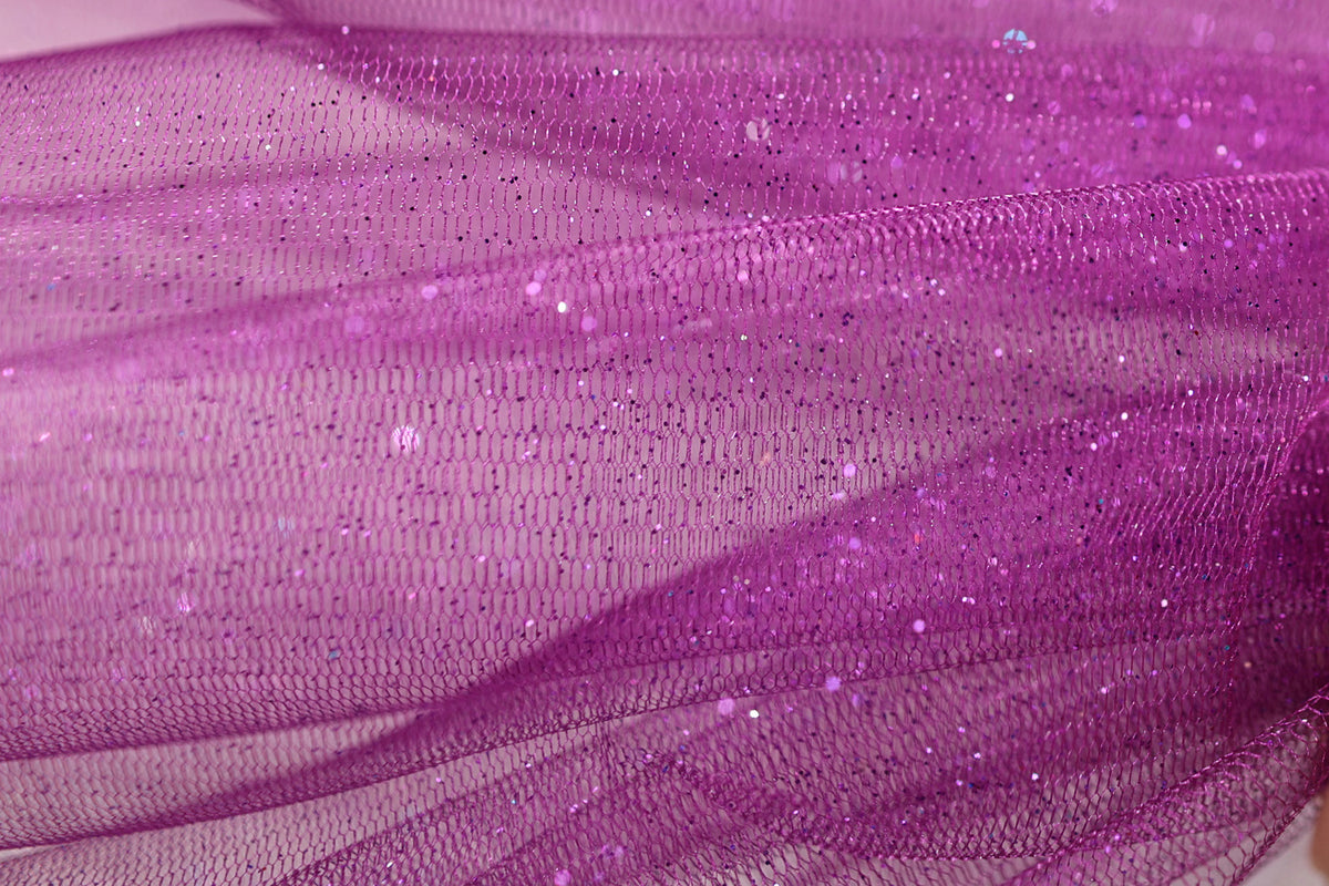 Glitter Tulle Fabric Swatches: 20 Colors, Sparkle Mesh, Semi-Soft Fabric Color Preview