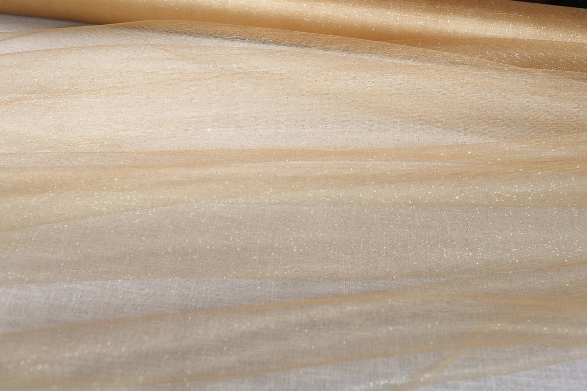 Glitter Tulle Fabric Swatches: 20 Colors, Sparkle Mesh, Semi-Soft Fabric Color Preview