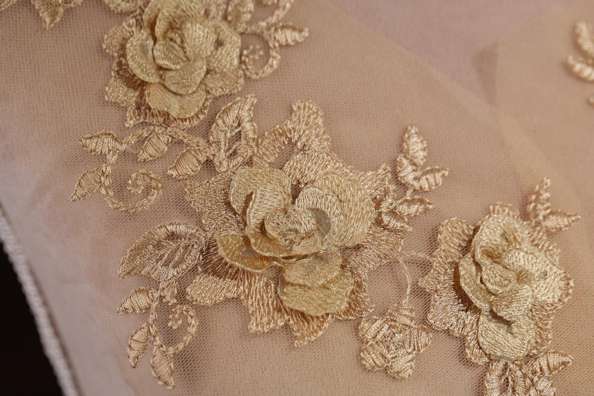 a close up of a piece of cloth with flowers on it