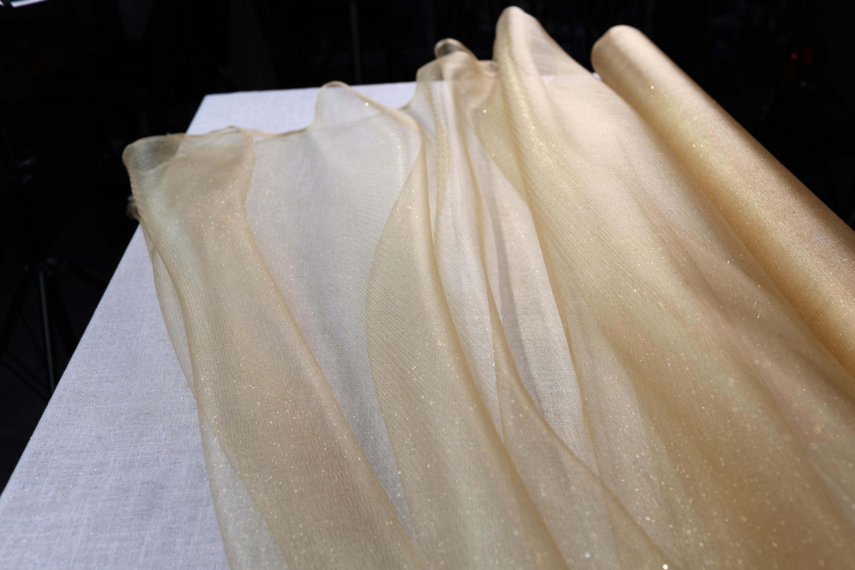 a close up of a cloth on a table