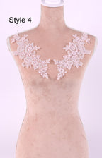 A mannequin with a pink floral lace overlay on its bust area, labeled as "Style 4".