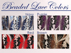 four different patterns, each with a distinct color: navy blue, purple, red, and brown.
