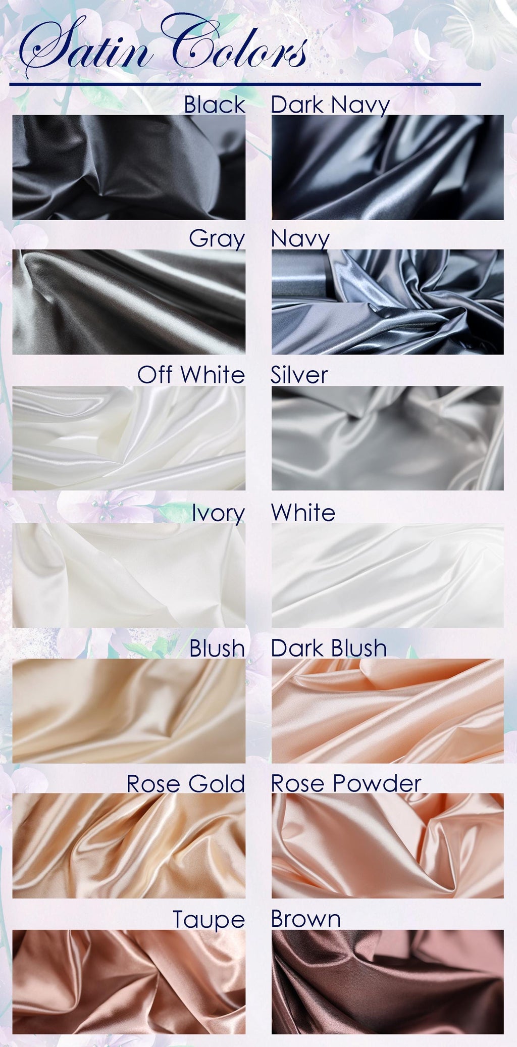 a bunch of different colors of satin fabric