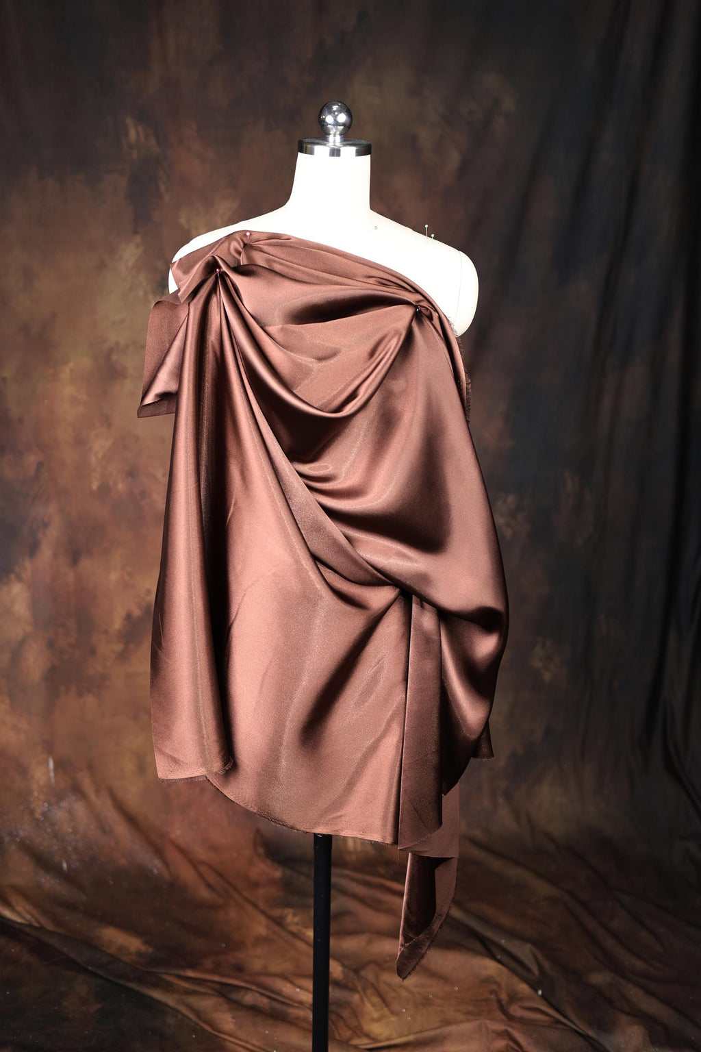 Chocolate Brown Charmeuse Satin Fabric: Bridal, Prom & Event Decor - By The Yard