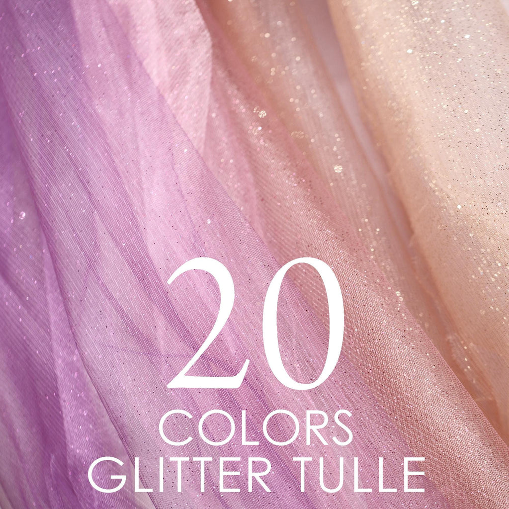 the cover of a book with the title 20 colors glitter tulle