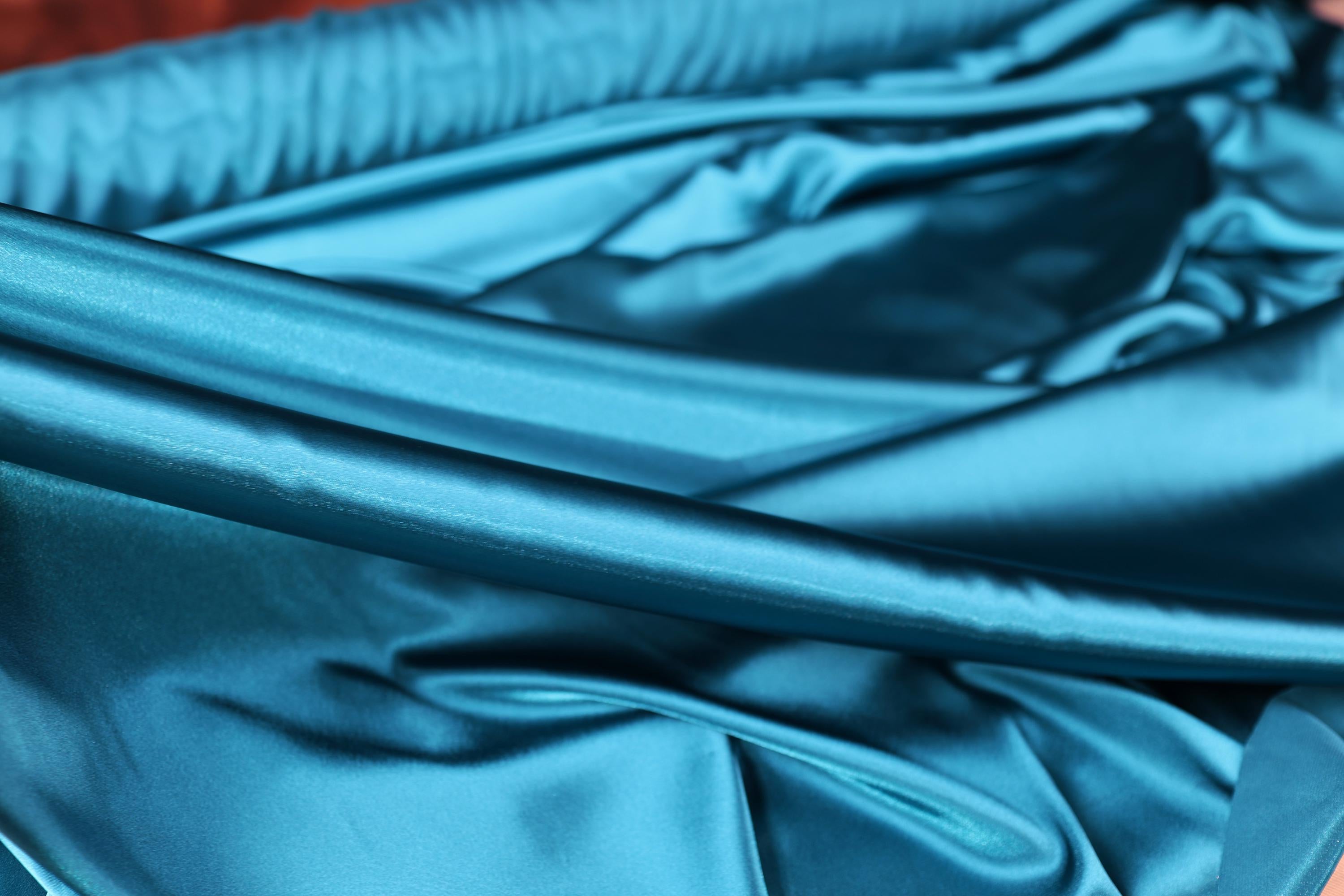 a close up of a piece of blue cloth