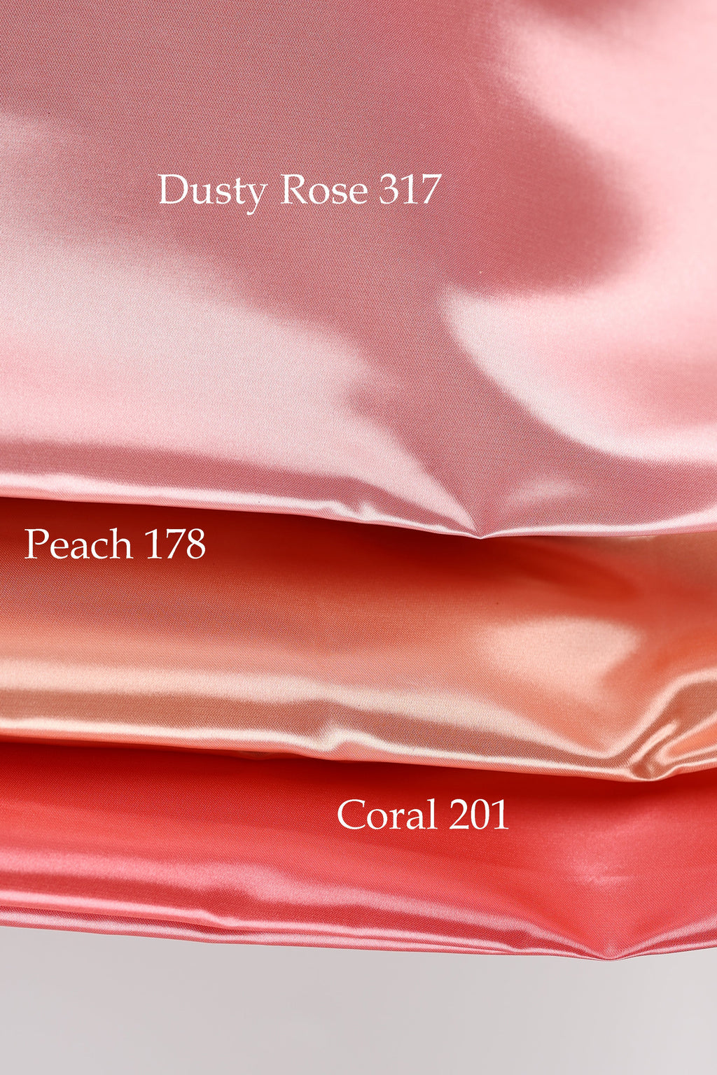 Bridal Satin Fabric Swatchbook: 54 Colors, Silky Polyester Material Color Preview