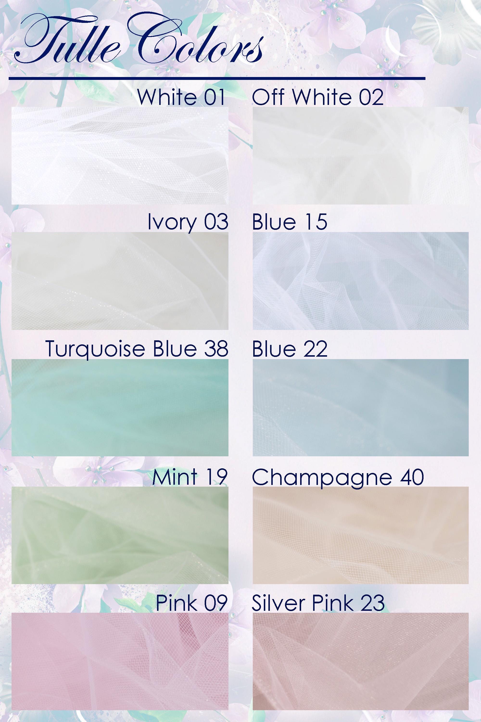 a bunch of different shades of blue and pink