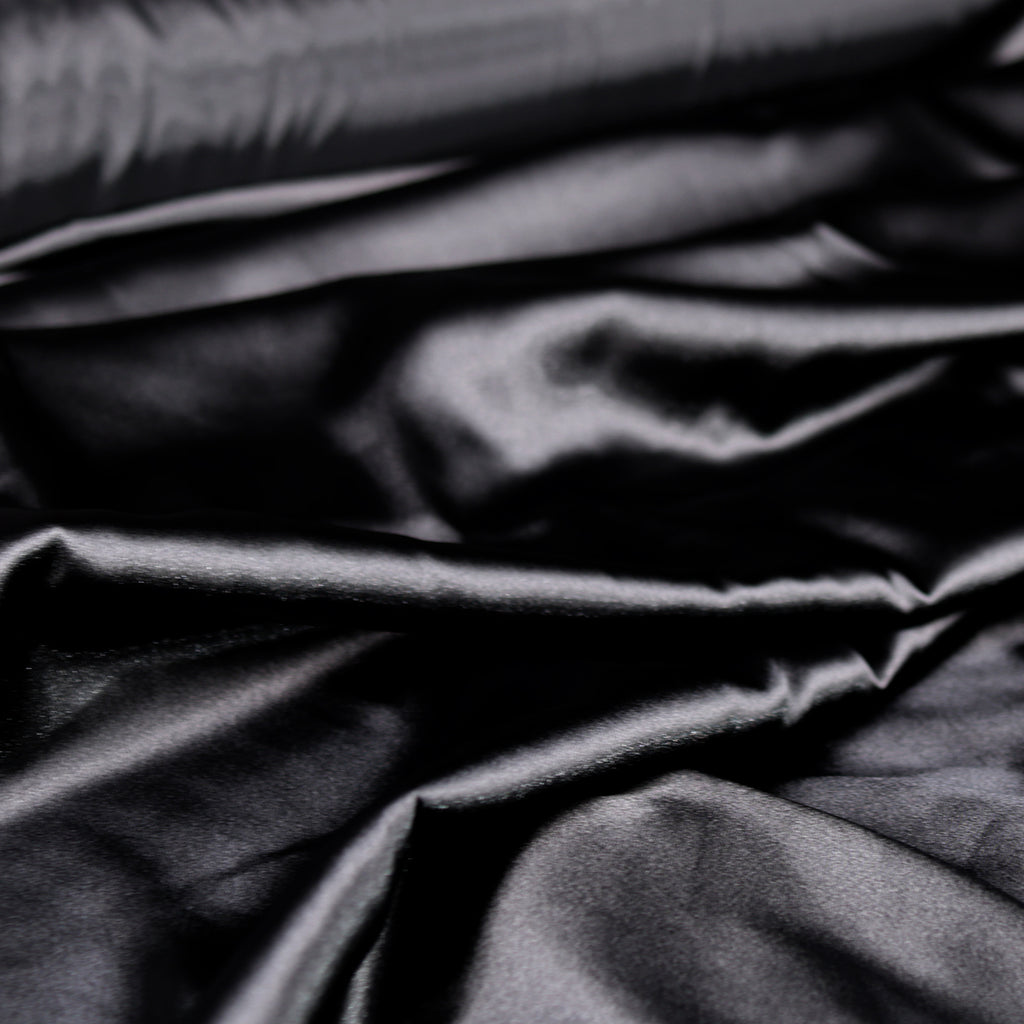 Navy, Royal Silky Satin Charmeuse Fabric by Yard, Silky Polyester for Gowns, Apparel