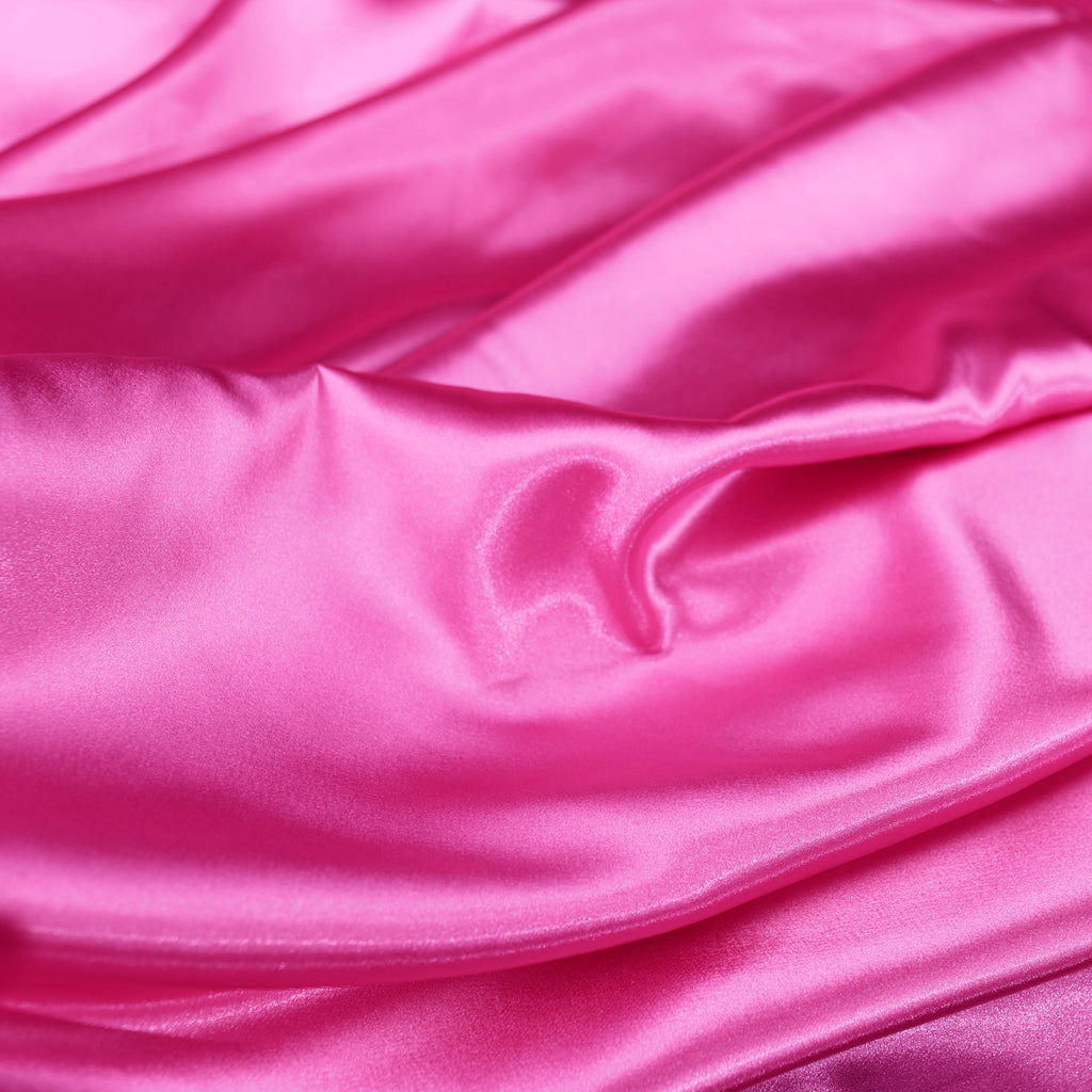 Pink Satin Charmeuse Fabric by the Yard, Silky Charmeuse for Dresses, Lingerie and Luxury Sleepwear