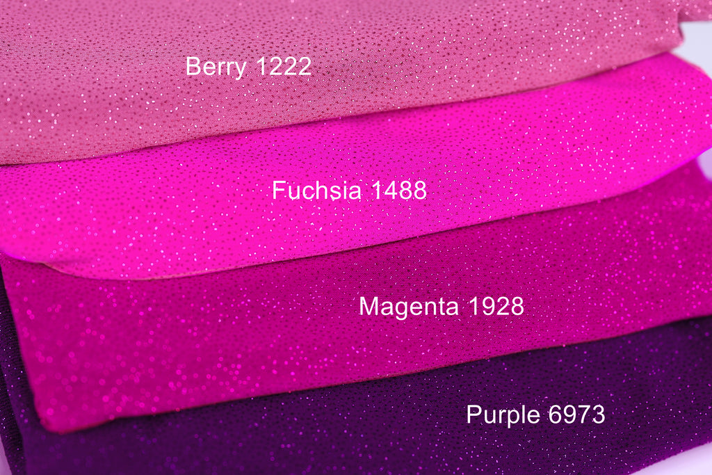 Glitter Spandex Knit Fabric: Shimmer Metallic 4-Way Stretch Material - 18 Colors
