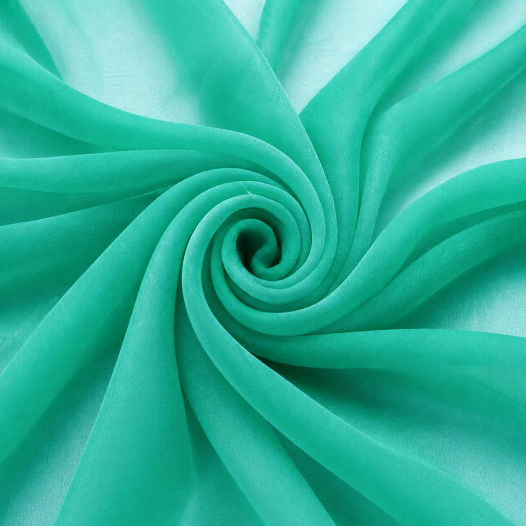 Emerald Tiffany Chiffon Fabric – Sheer Flowing Material