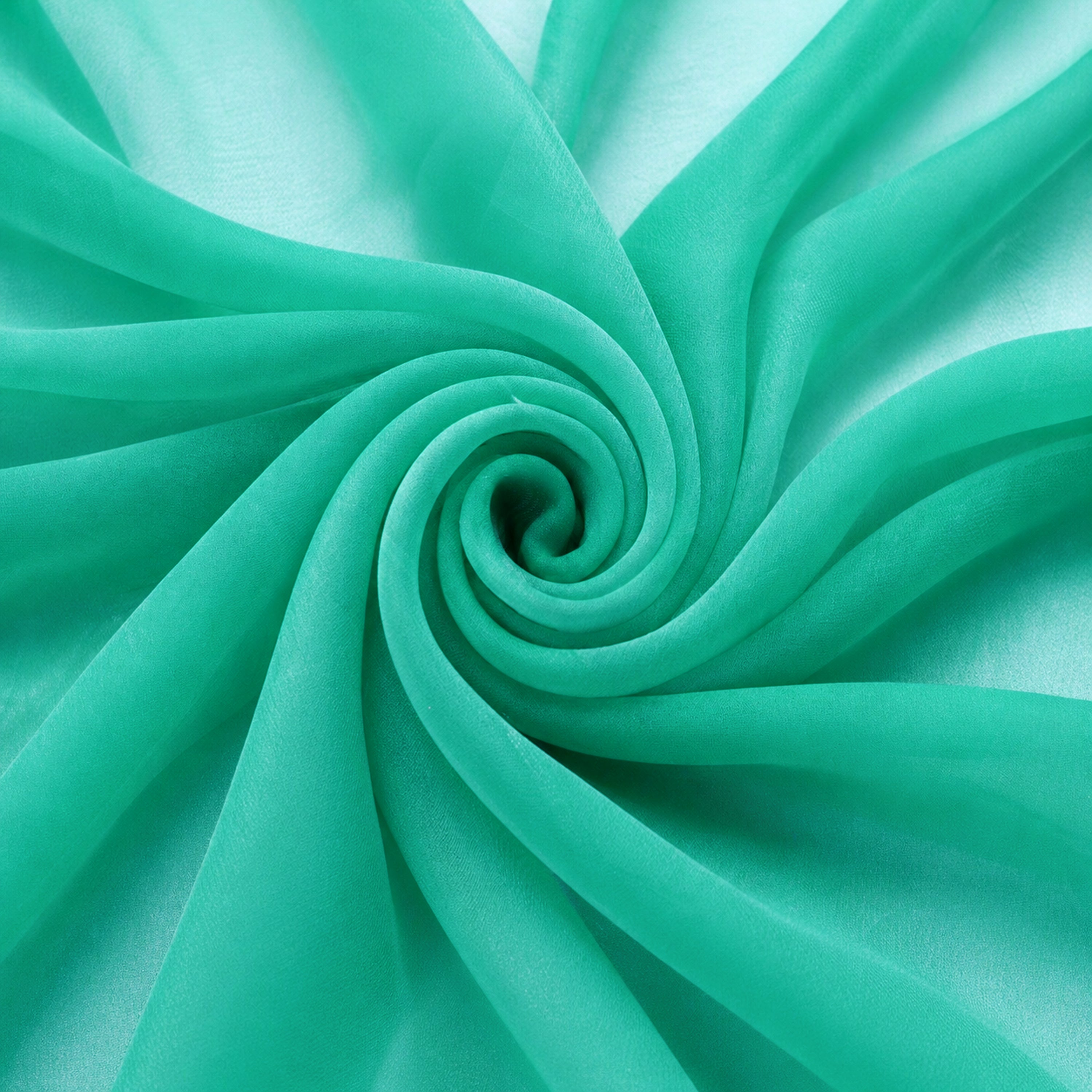 Emerald Tiffany Chiffon Fabric – Sheer Flowing Material