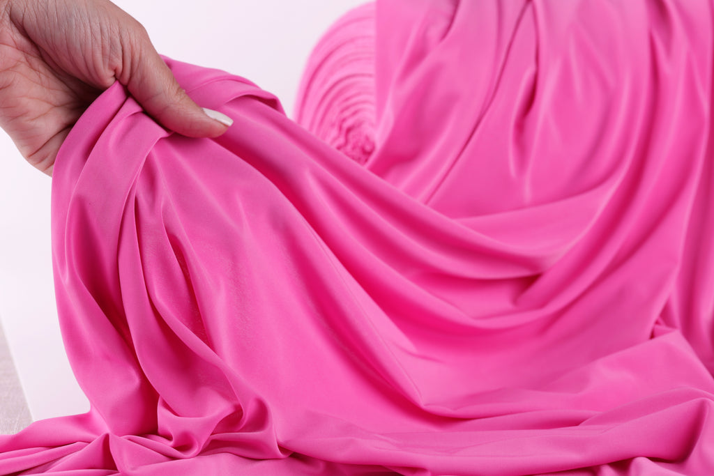 Soft Pink Venechia Stretch Fabric – 4-Way Matte Knit 201 gsm by the Yard