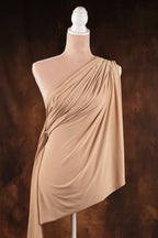 Champagne Venechia Stretch Knit – Matte Draping Fabric by the Yard