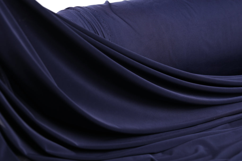 Royal Blue Venechia Stretch Knit Fabric – Matte 4-Way Apparel Cloth by the Yard