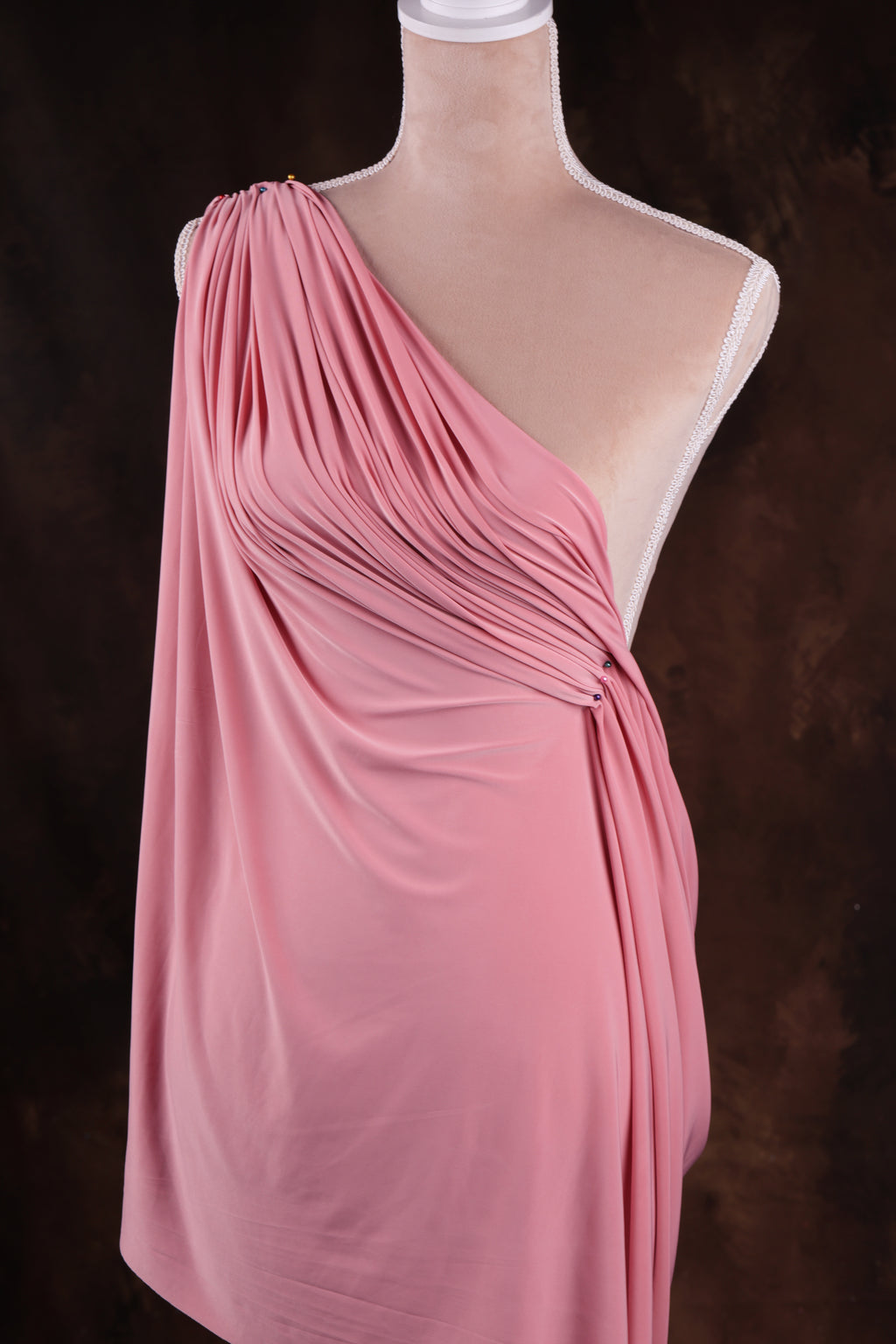 Soft Pink Venechia Stretch Fabric – 4-Way Matte Knit 201 gsm by the Yard