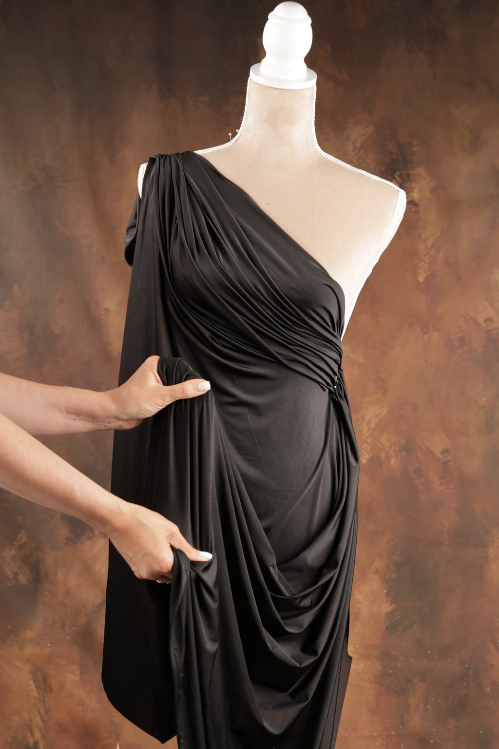 Classic Neutral Venechia Fabric – Matte 4-Way Stretch Knit Yardage