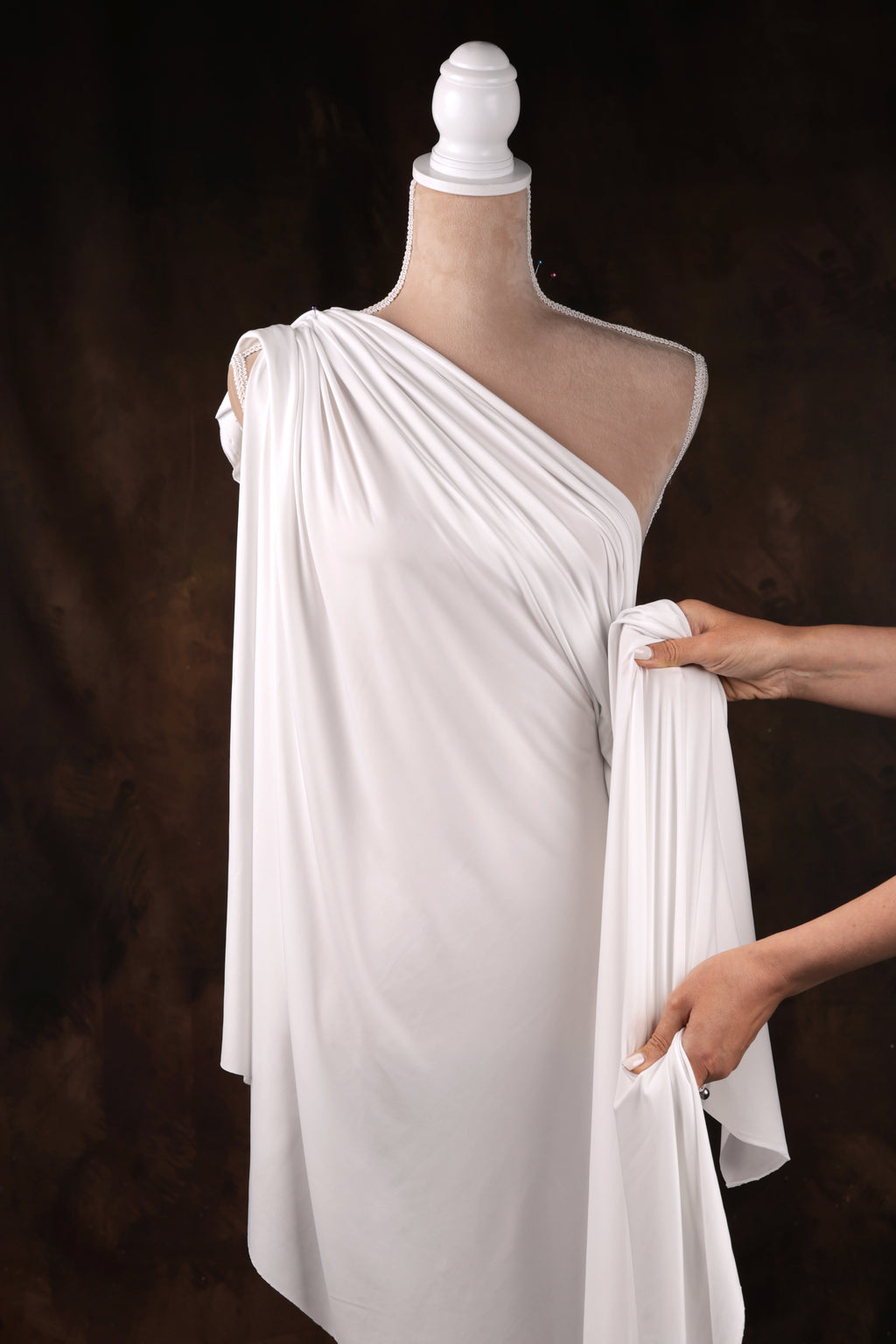 Classic Neutral Venechia Fabric – Matte 4-Way Stretch Knit Yardage