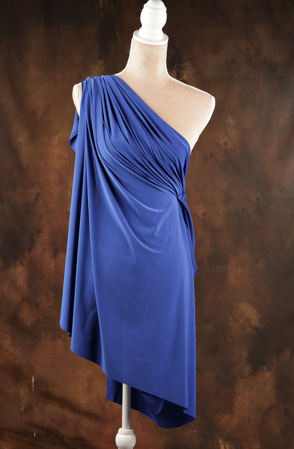 Royal Blue Venechia Stretch Knit Fabric – Matte 4-Way Apparel Cloth by the Yard