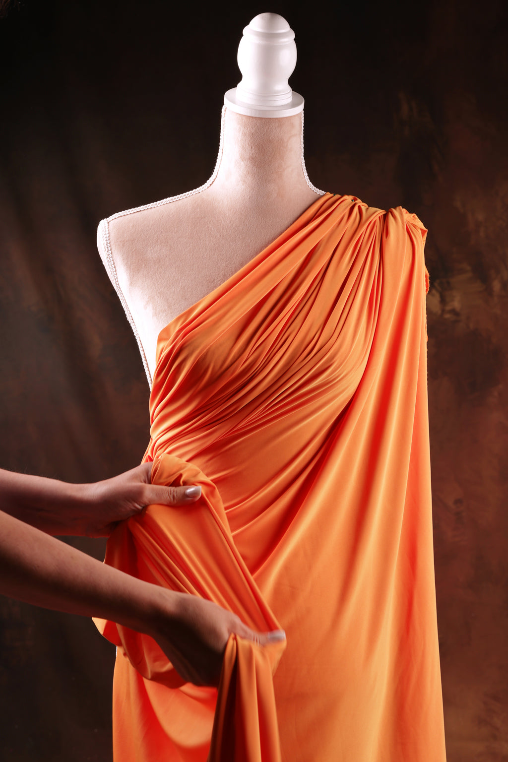 Golden Orange Venechia Stretch Fabric – Matte 4-Way Knit 201 gsm Yardage