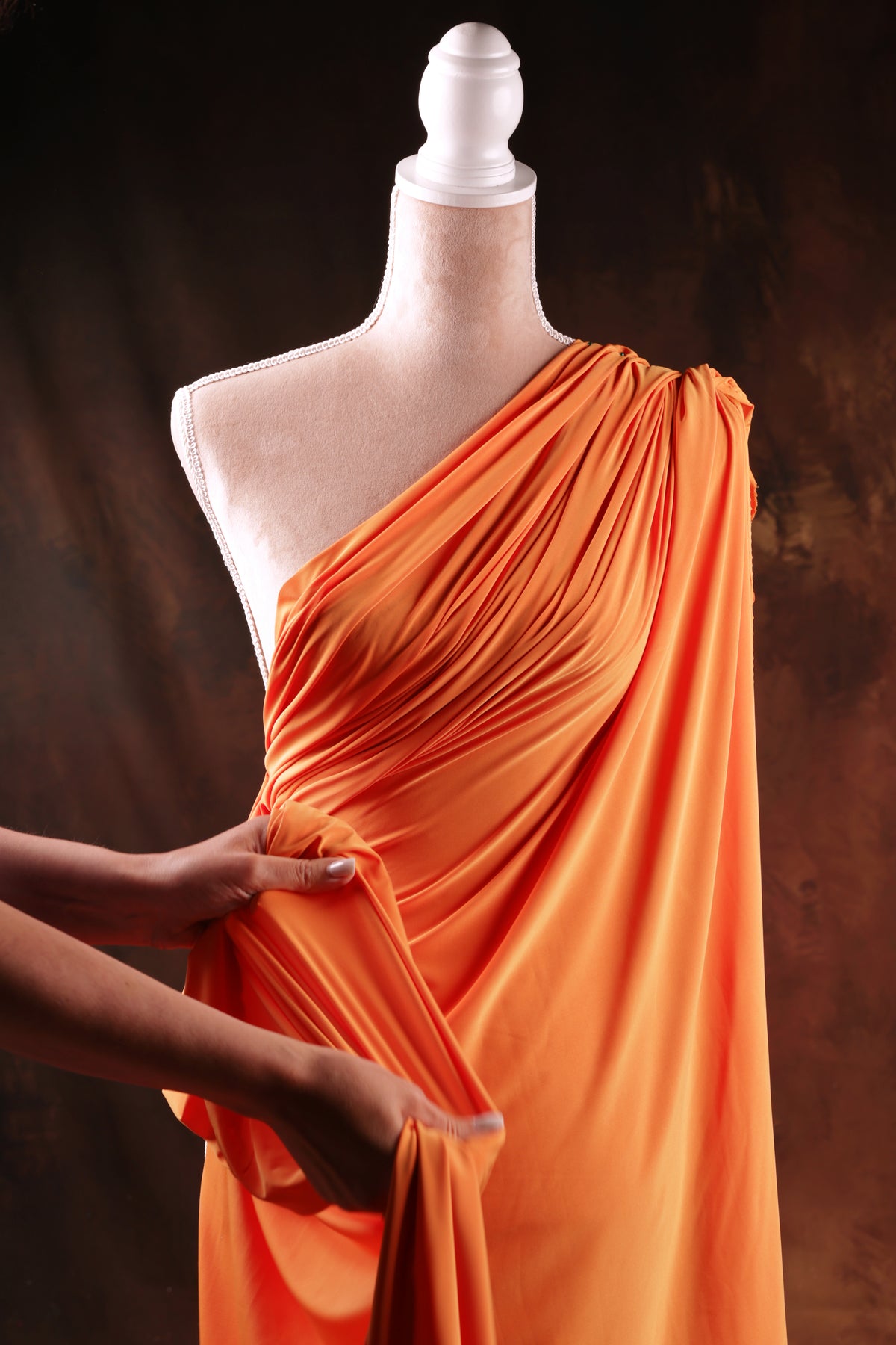 Golden Orange Venechia Stretch Fabric – Matte 4-Way Knit 201 gsm Yardage