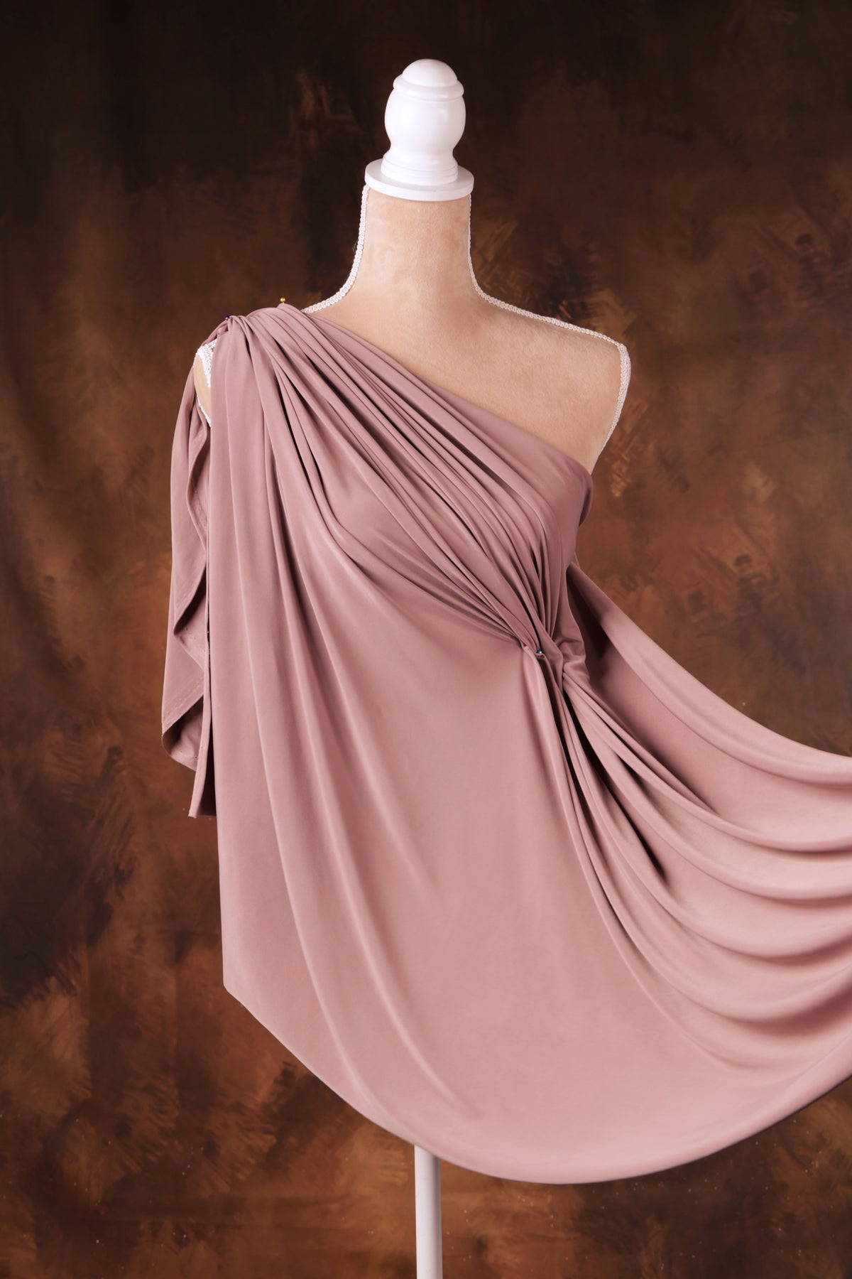 Dusty Mauve Venechia Fabric – Elegant 4-Way Stretch Matte Knit Yardage