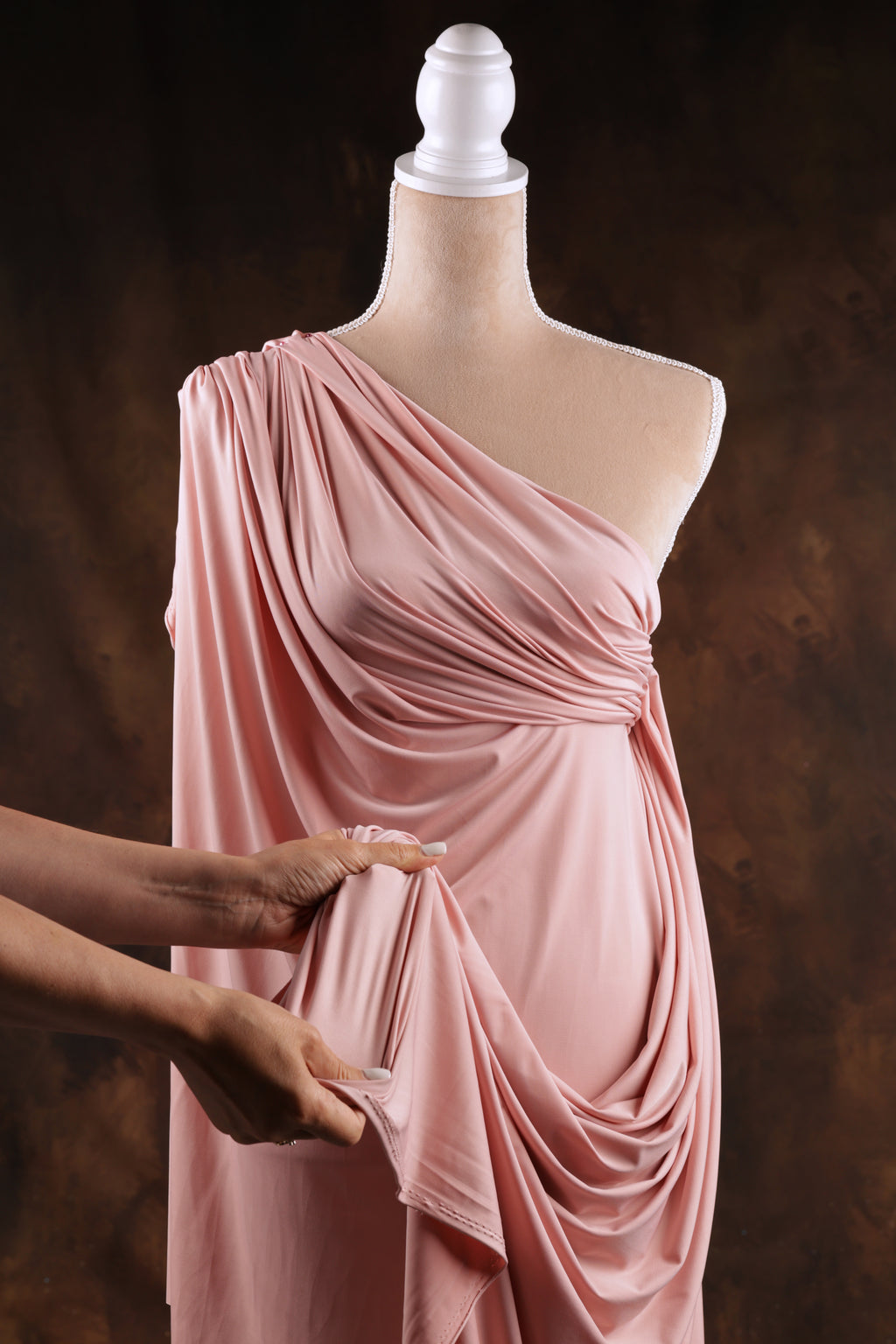 Soft Pink Venechia Stretch Fabric – 4-Way Matte Knit 201 gsm by the Yard