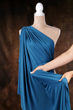 Royal Blue Venechia Stretch Knit Fabric – Matte 4-Way Apparel Cloth by the Yard