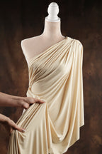 Champagne Venechia Stretch Knit – Matte Draping Fabric by the Yard