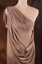 Champagne Venechia Stretch Knit – Matte Draping Fabric by the Yard