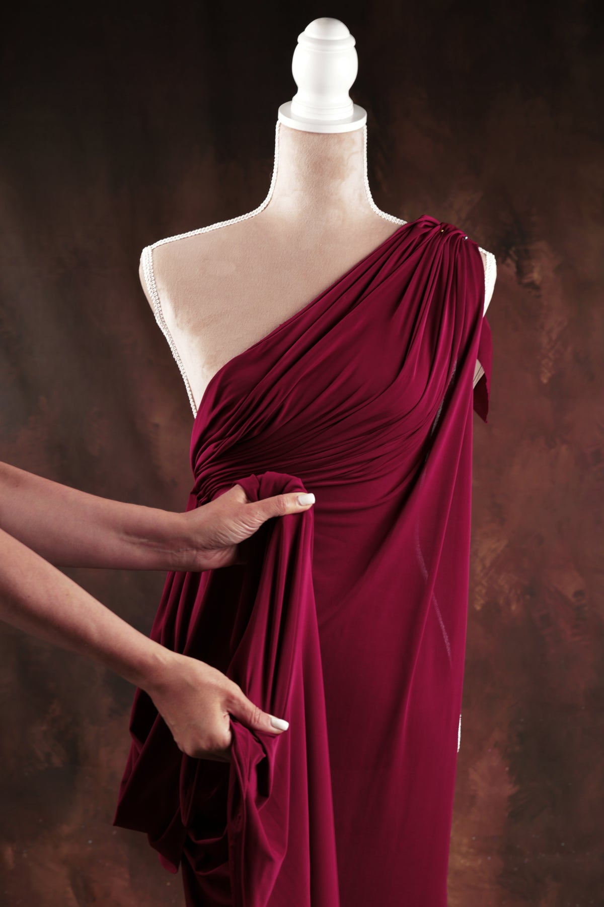 Bold Red Venechia Stretch Fabric – Matte 4-Way Knit 201 gsm by the Yard