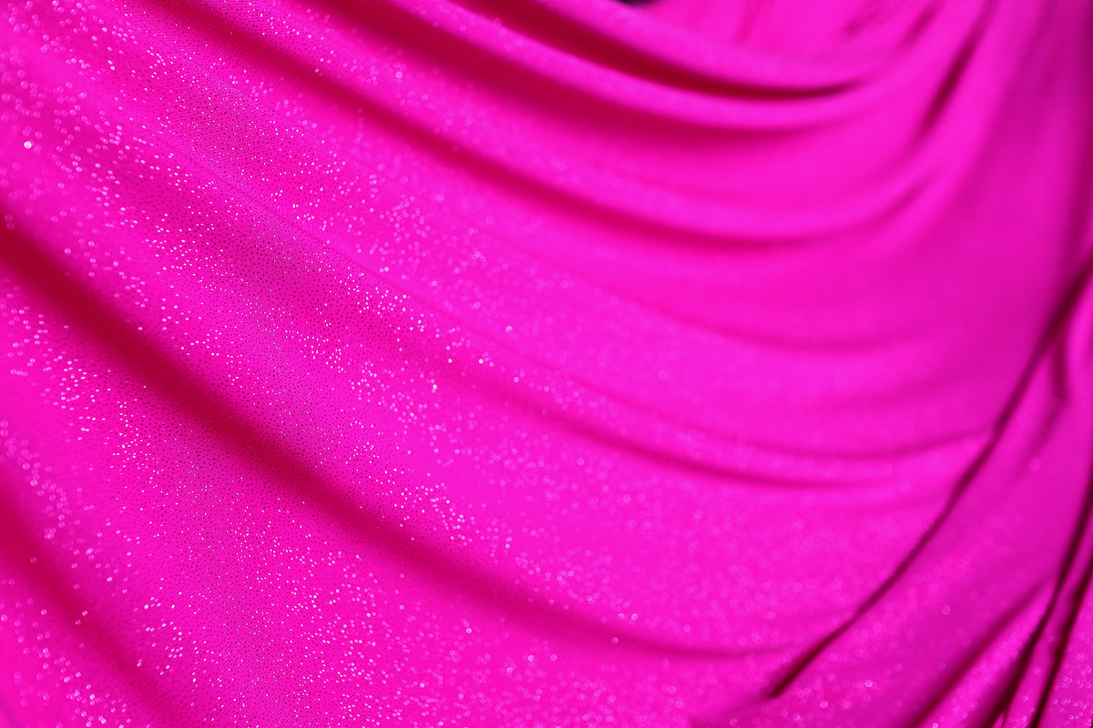 Glitter Spandex Knit Fabric: Shimmer Metallic 4-Way Stretch Material - 18 Colors