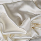 White Satin Charmeuse Fabric by the Yard, Silky Bridal Gown Apparel